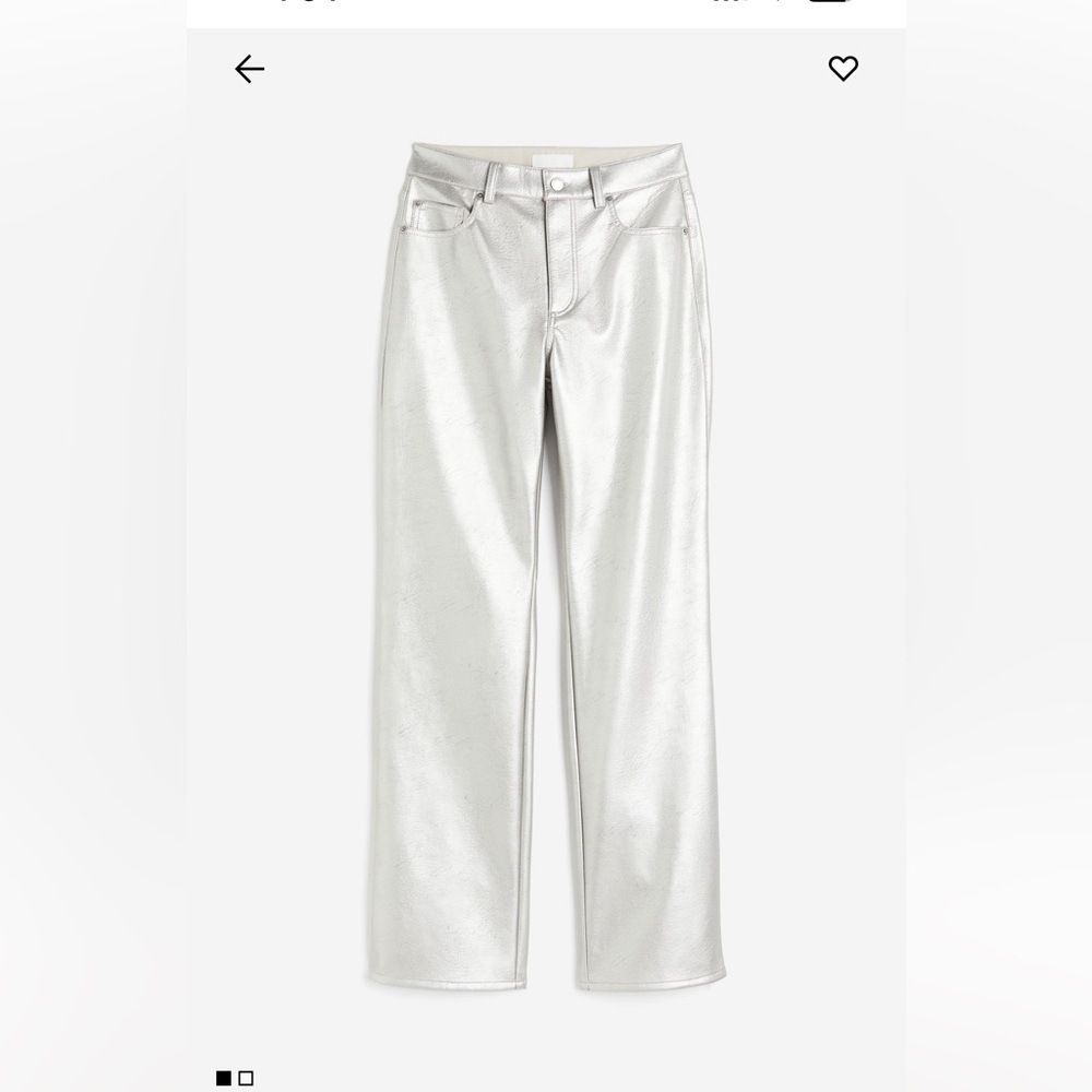 H&M Silver Coated Pants.